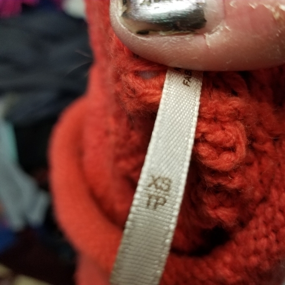 Free People open knit orange mock sweater - Picture 7 of 8